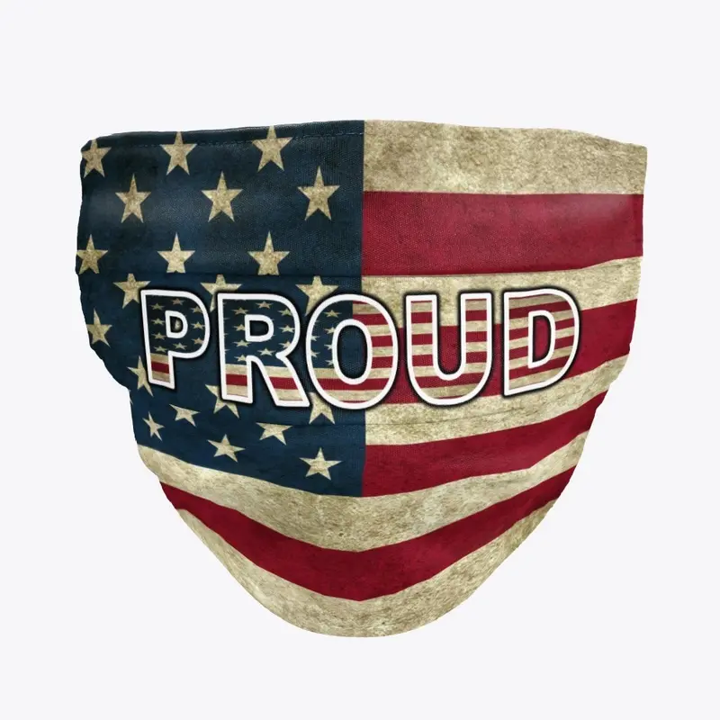 USA Flag Proud Cloth Face Mask